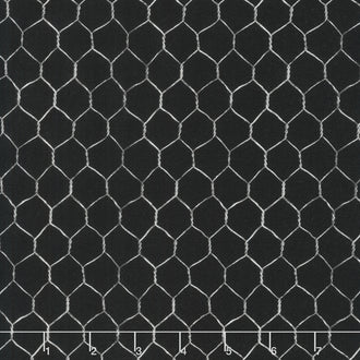 Novelty - Chicken Wire Black Yardage