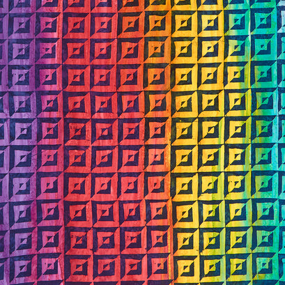 Quilt Inspired Borders Batiks - Square in a Square Midnight Yardage