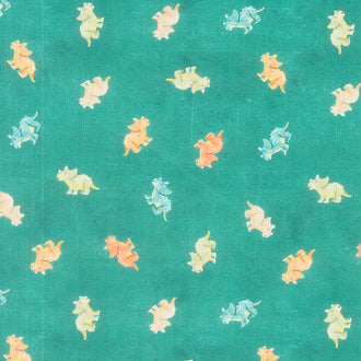 Age of the Dinosaurs - Tiny Triceratops Teal Yardage