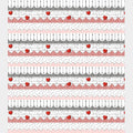 All My Heart - Trimmings Border Stripe White Yardage Alternative View #1