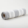 Easy Living Toweling - Wide Multi Stripe Silver 18" Toweling Yardage