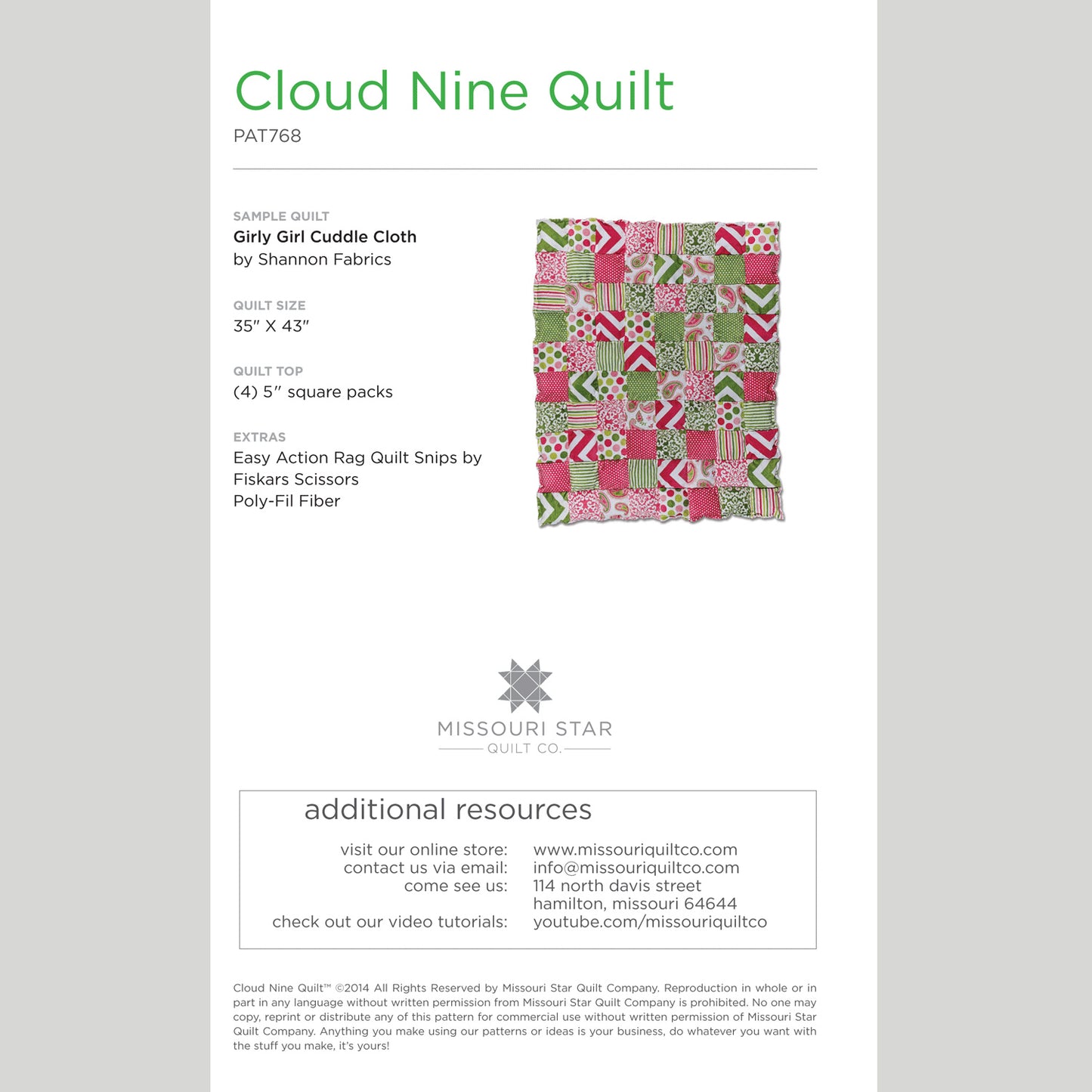Digital Download - Cloud Nine Quilt Pattern by Missouri Star Alternative View #1