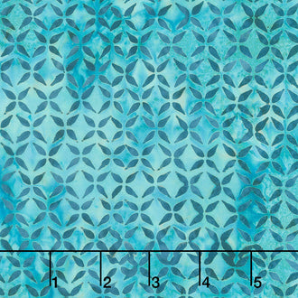 Savannah Batiks - Petal Medium Lagoon Yardage