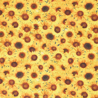 Novelty - Packed Sunflowers Sunflower Yardage