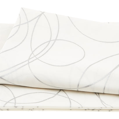 Silverstone: Neutral Dawn - Platinum Swirls Metallic 2 Yard Cut