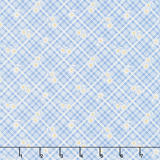 Aunt Grace Calicos - Lattice Blue Yardage