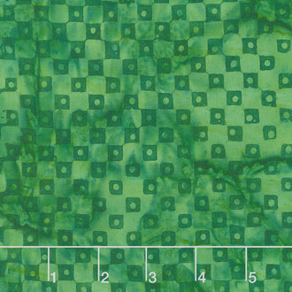 Winter Wonder Batiks - Checkered Dots Olive Yardage
