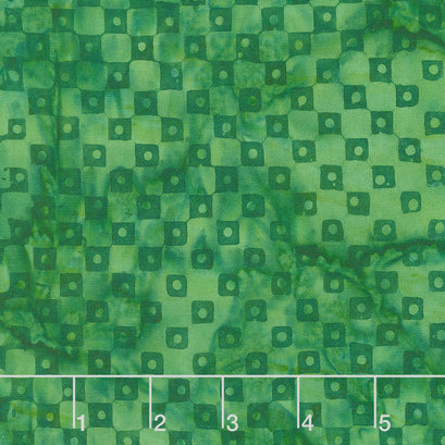 Winter Wonder Batiks - Checkered Dots Olive Yardage