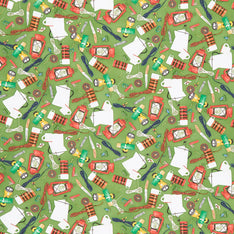 Lake House (Robert Kaufman) - Camping Gear Leaf Green Yardage Primary Image