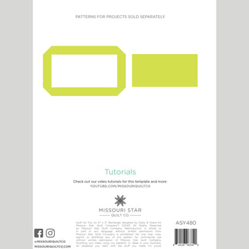 Quilt As You Go 3" x 6" Rectangle Template Designed by Daisy & Grace for Missouri Star Quilt Company Alternative View #1