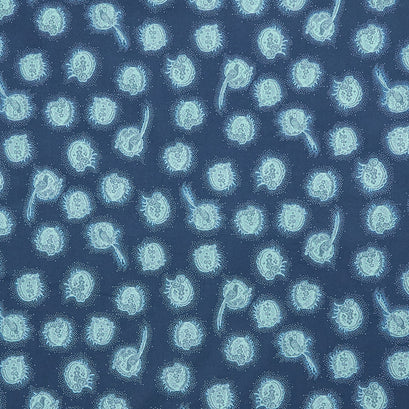 Willow Hollow - Cameos Dark Blue Yardage