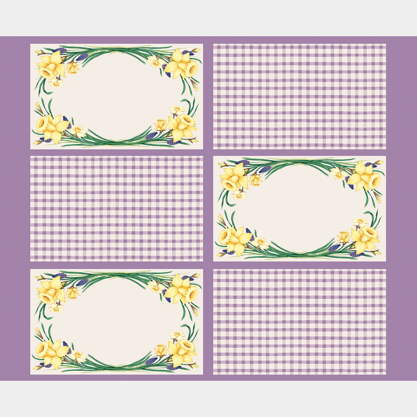 Monthly Placemat Panels - April Daffodil Purple Placemat Panel Primary Image