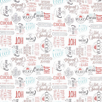 Cocoa Sweet - Word Toss Cream Yardage