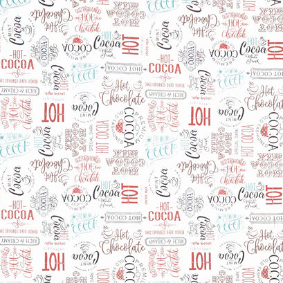 Cocoa Sweet - Word Toss Cream Yardage