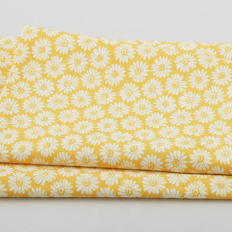 Ups-A-Daisy - Retro Daisies Yellow 2 Yard Cut