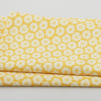 Ups-A-Daisy - Retro Daisies Yellow 2 Yard Cut