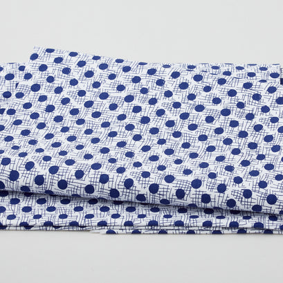 Anthem - Dots White/Blue 2 Yard Cut