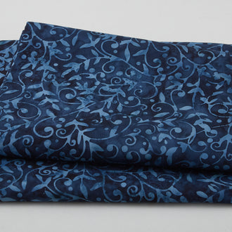 Winter's Foliage Batiks - Vine Denim 2 Yard Cut