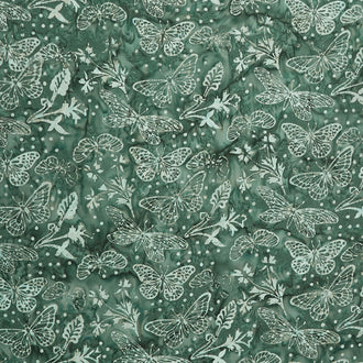Tonga Rose Petal - Butterflies and Milkweed Plants Hunter Yardage