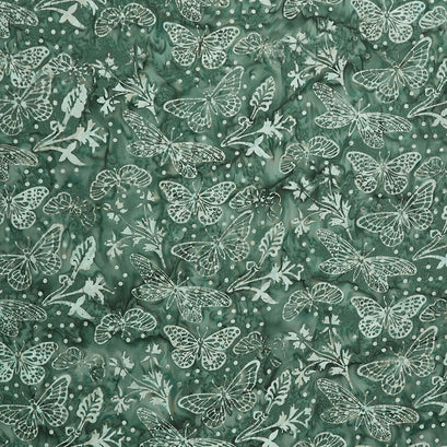 Tonga Rose Petal - Butterflies and Milkweed Plants Hunter Yardage