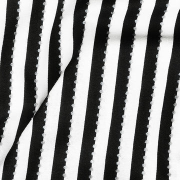 Be Colorful - Stripe Black Metallic Yardage