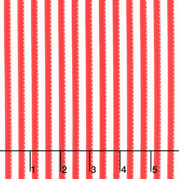 Be Colorful - Stripe Red Metallic Yardage