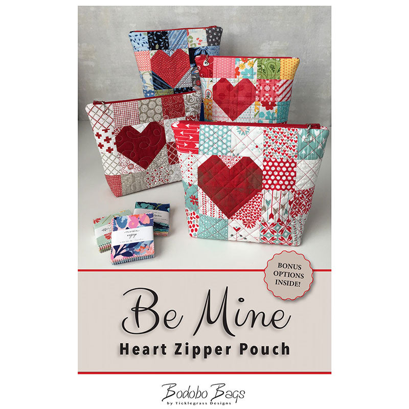 Be Mine Heart Zipper Pouch Pattern