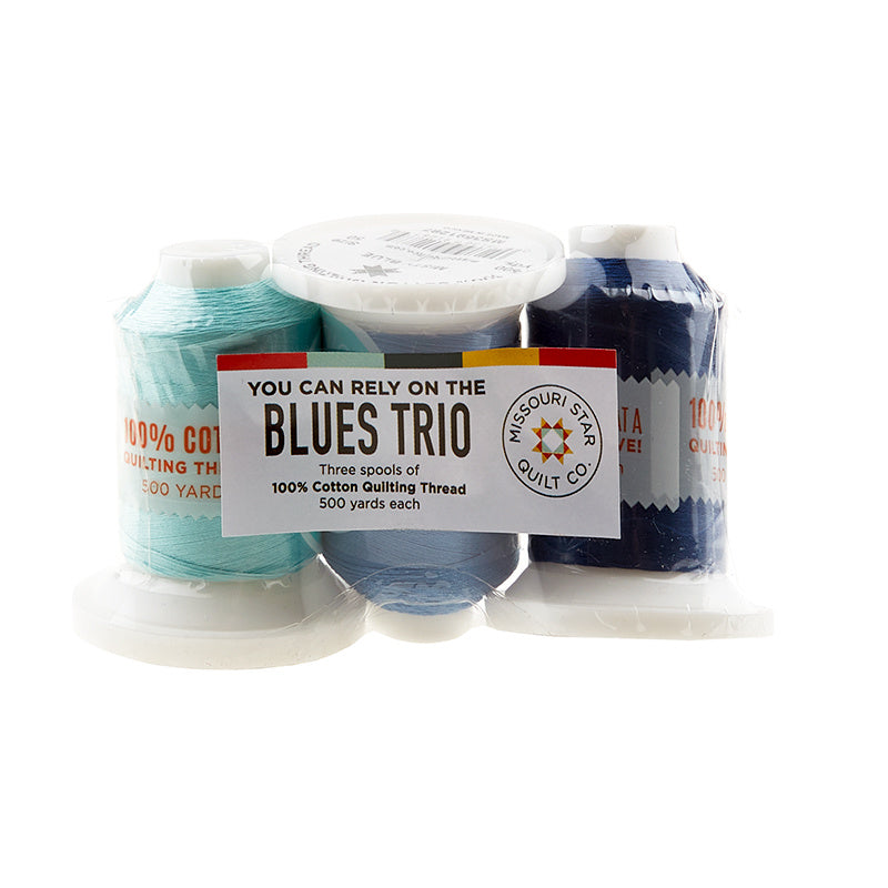 Missouri Star Blues 50 Wt Cotton Thread Stash Builder 3 Pack Alternative View #1