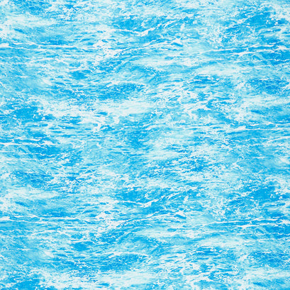 Beach Day - Clear Ocean Water by the Beach Blue Yardage