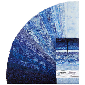 Beaming Blue Batiks Strips