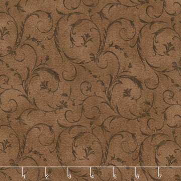 Beautiful Backings - Elegant Scroll Brown 108" Wide Backing