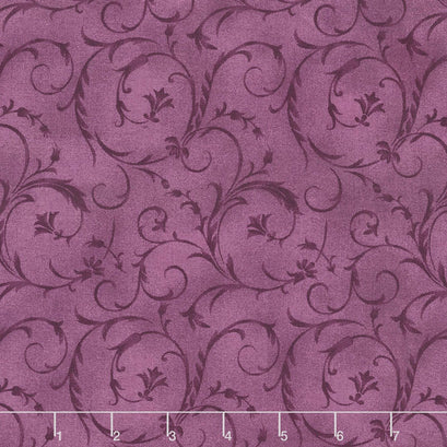 Beautiful Backings - Elegant Scroll Plum 108" Wide Backing