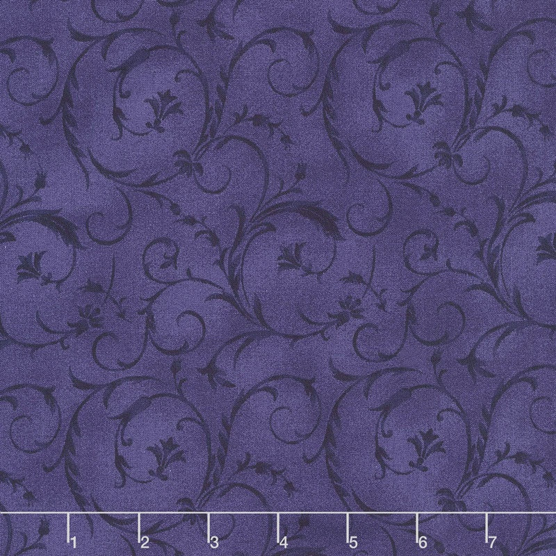Beautiful Backings - Elegant Scroll Rich Purple 108" Wide Backing