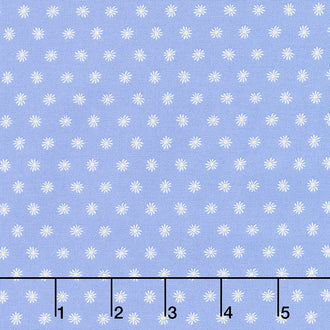 Beautiful Day - Daisies Blue Yardage