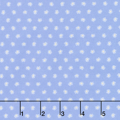 Beautiful Day - Daisies Blue Yardage