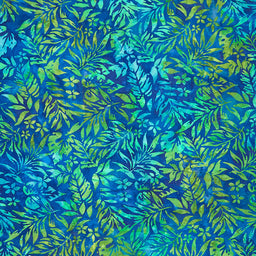 Artisan Batiks - Totally Tropical - Leaves Caribbean Yardage Primary Image