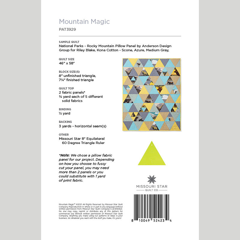 Digital Download - Mountain Magic Quilt Pattern by Missouri Star Alternative View #1