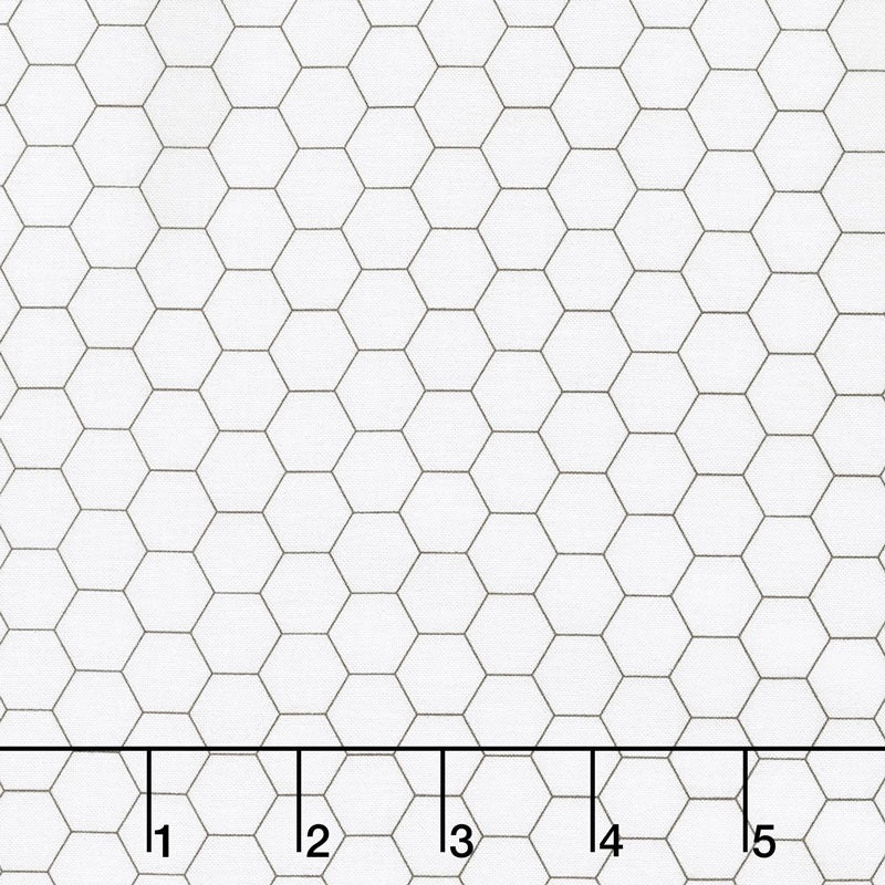 Bee Backgrounds - Honeycomb Gray Yardage