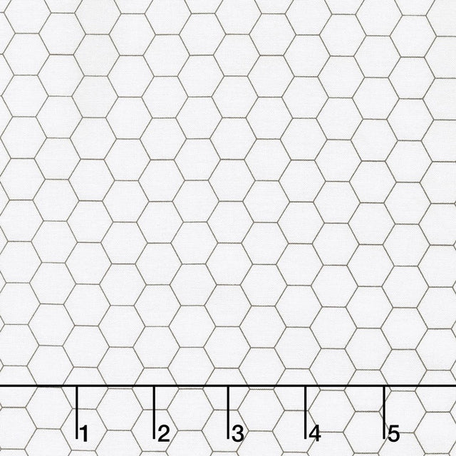 Bee Backgrounds - Honeycomb Gray Yardage