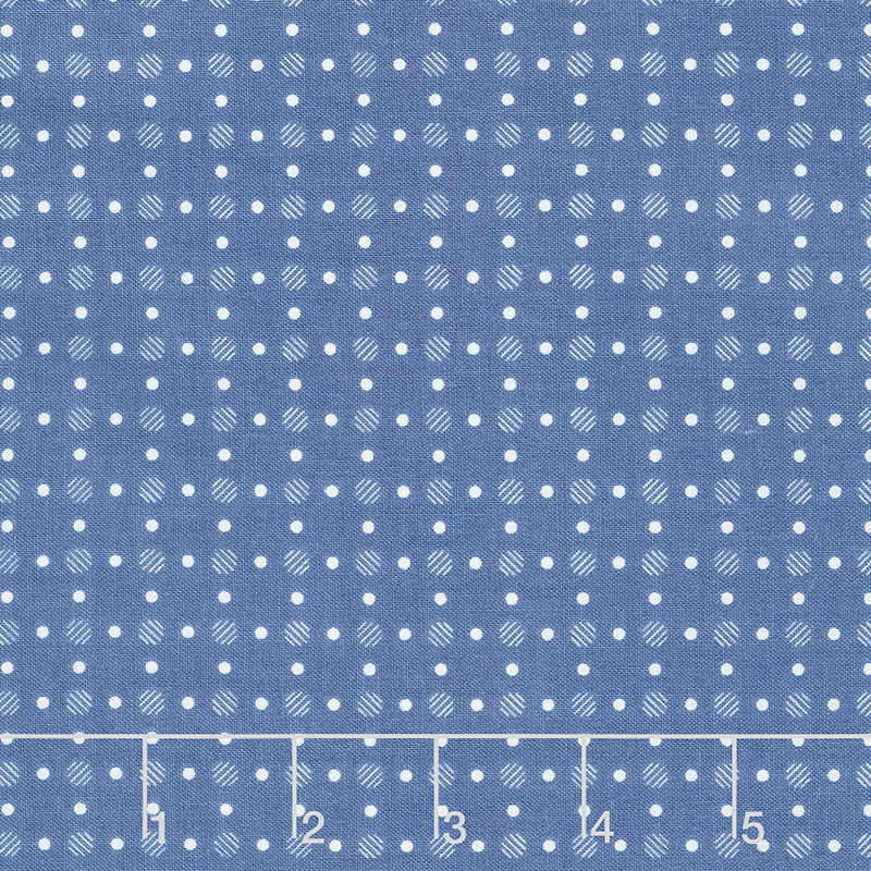 Bee Basics - Polka Dot Denim Yardage