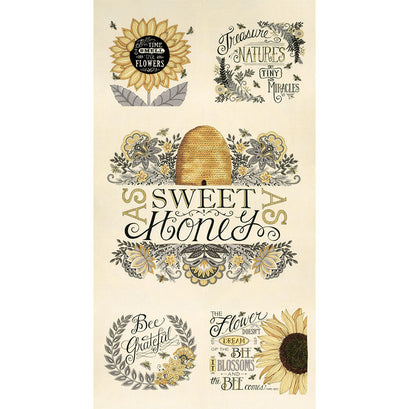 Bee Grateful - Bee Parchment Panel