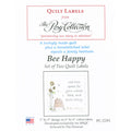 Bee Happy Digitally Printed Quilt Labels