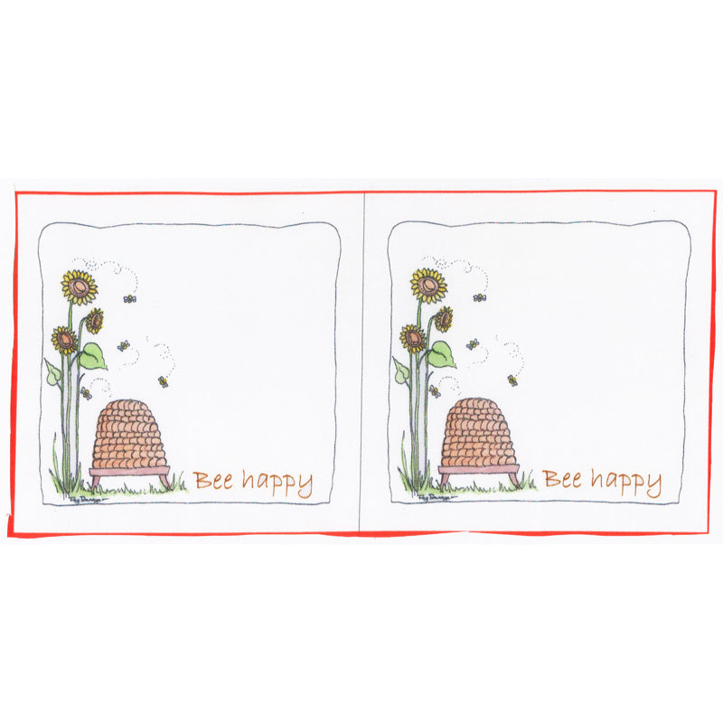 Bee Happy Digitally Printed Quilt Labels Primary Image