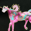 Believe in Unicorns - Allover Unicorns Black Metallic Yardage Alternative View #1