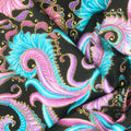 Believe in Unicorns - Fractal Allover Black Metallic Yardage Alternative View #1