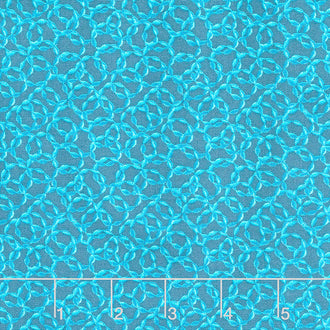 Believe in Unicorns - Interlocking Rings Teal Yardage
