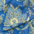 Bella Mariposa - Flowers Indigo Metallic Yardage