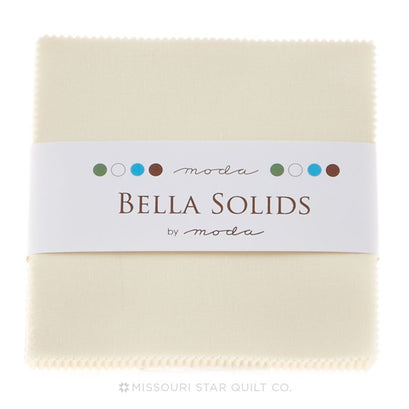 Bella Solids Ivory Charm Pack