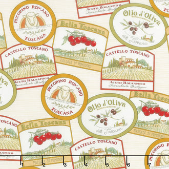 Bella Toscana - Labels Cream Yardage