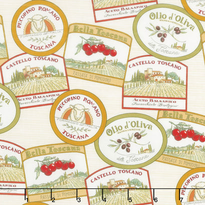 Bella Toscana - Labels Cream Yardage